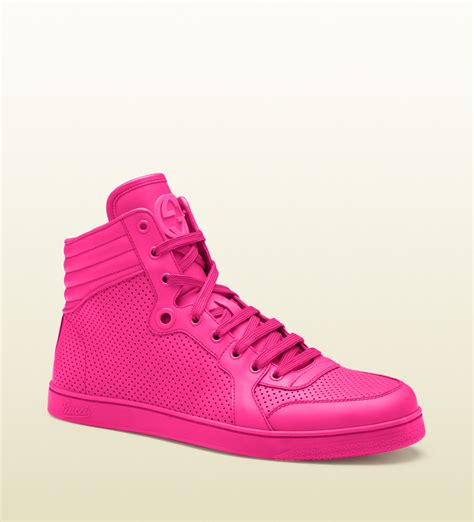 pink gucci shoes|pink gucci shoes high top.